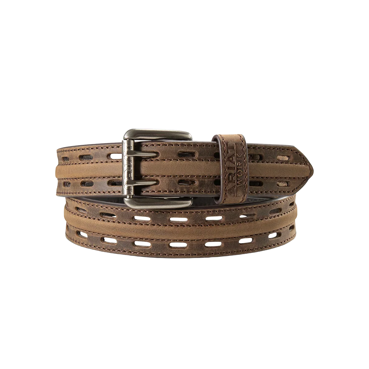 Ariat Men's Double Hole Dark Brown Belt A1700702