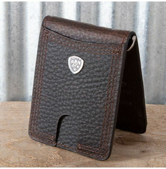 Ariat BiFold Brown Rowdy Money Clip A35470282 - Image 2