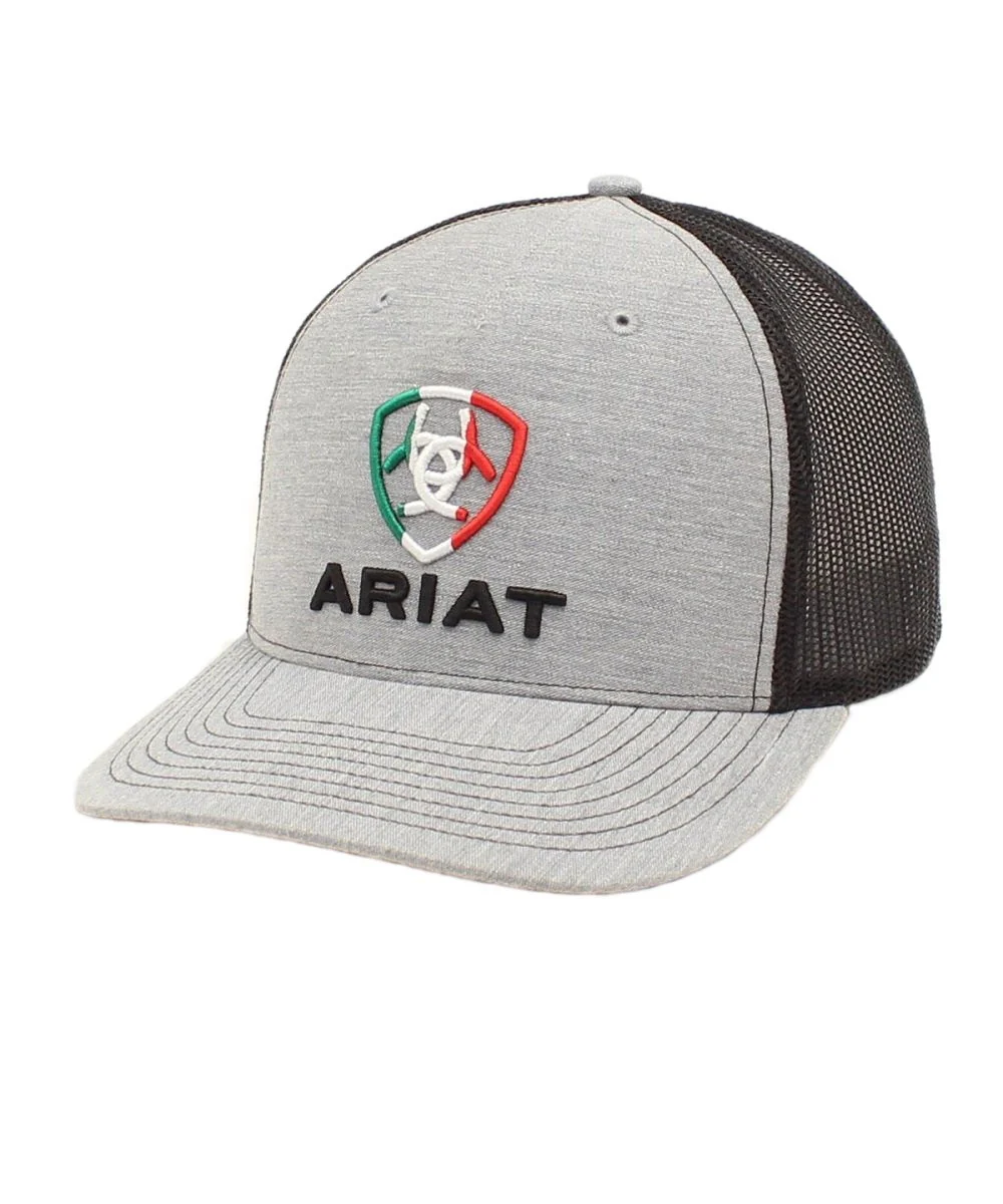 Ariat Grey Mexico Flag Logo Hat By M&F Western- A300016506