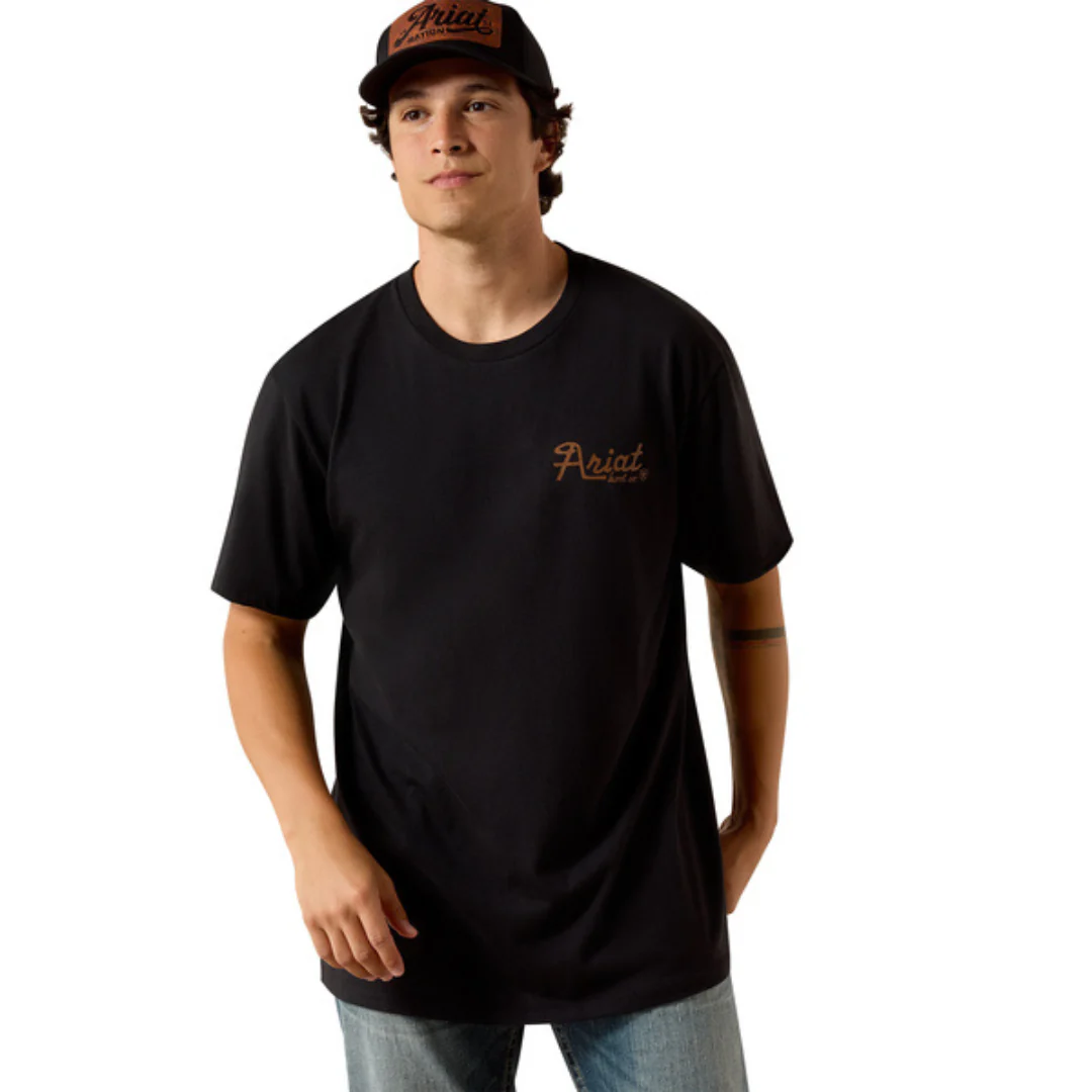 Ariat Men's Cowmooflage Short Sleeve T-Shirt in Black - Image 2