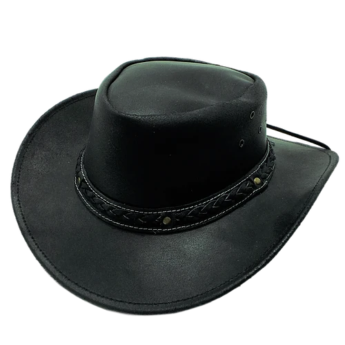 Aussie Black Leather Outback By Natko Inc. TDU5475-BL