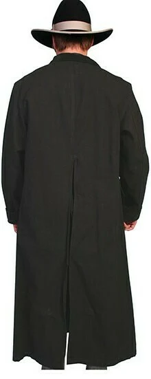 Authentic Black Canvas Duster By Scully RW107 BLK - Image 2