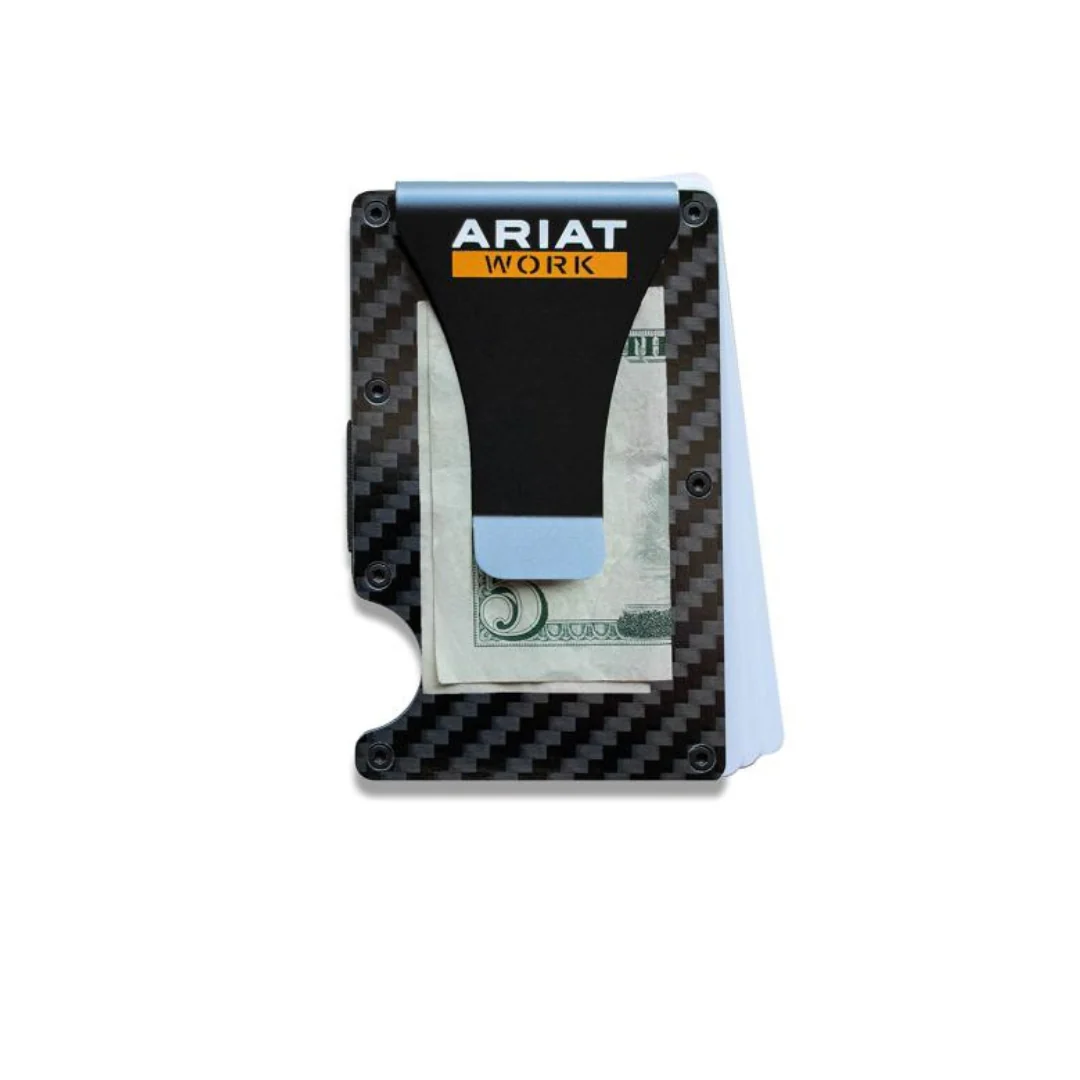 Ariat Black Work Carbon Fiber Print Utility Wallet - A3401101