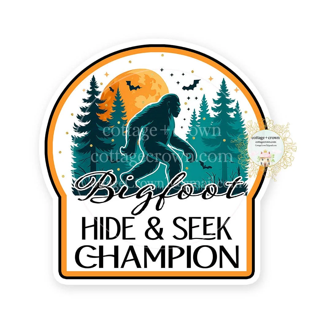 Bigfoot Hide And Seek Champion Vinyl Sticker