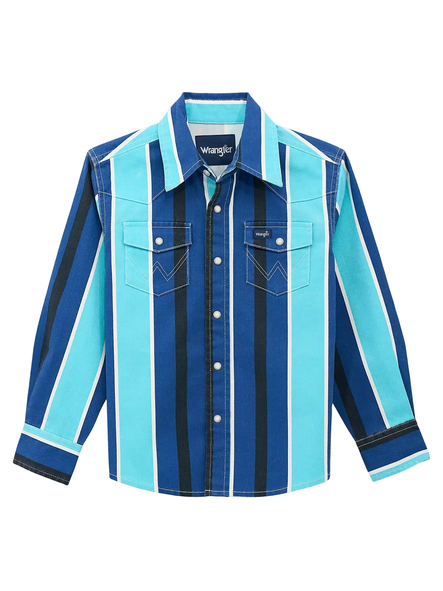 Boy's Cobalt Storm Brushpopper Western Snap Shirt 112379231