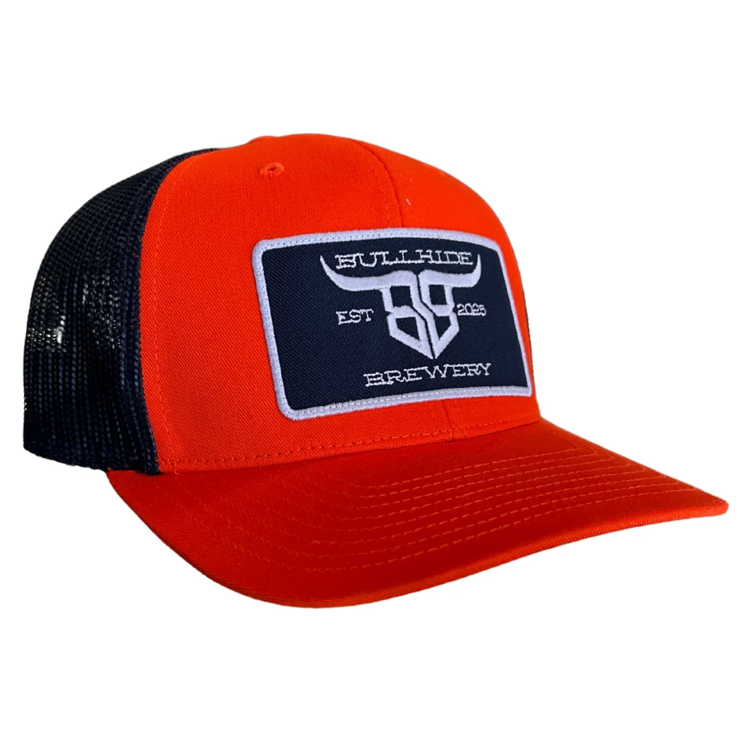 Bullhide Brewery Baseball Cap Orange Navy GB452E-P0161 - Image 2