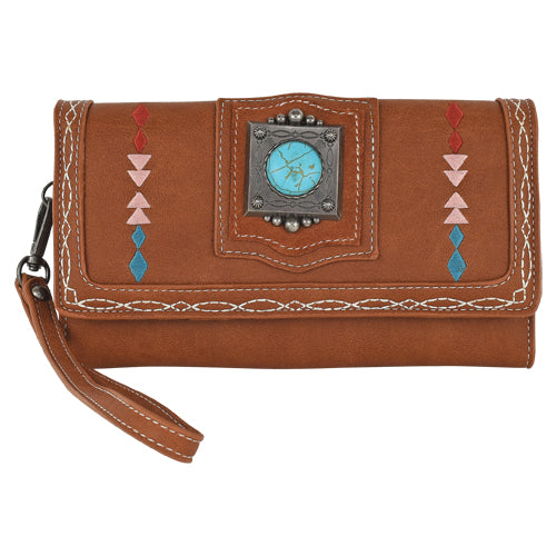 Catchfly Clutch Wallet Multi-color Embroidery - 23192805W