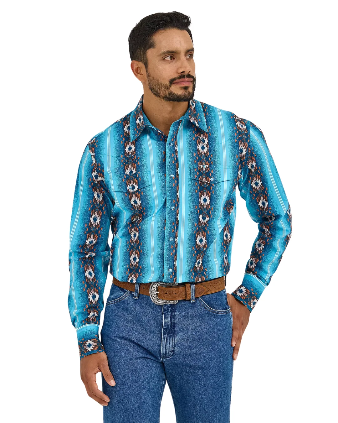 Blue Checotah® Western Long Sleeve Shirt - Classic Fit 112365886