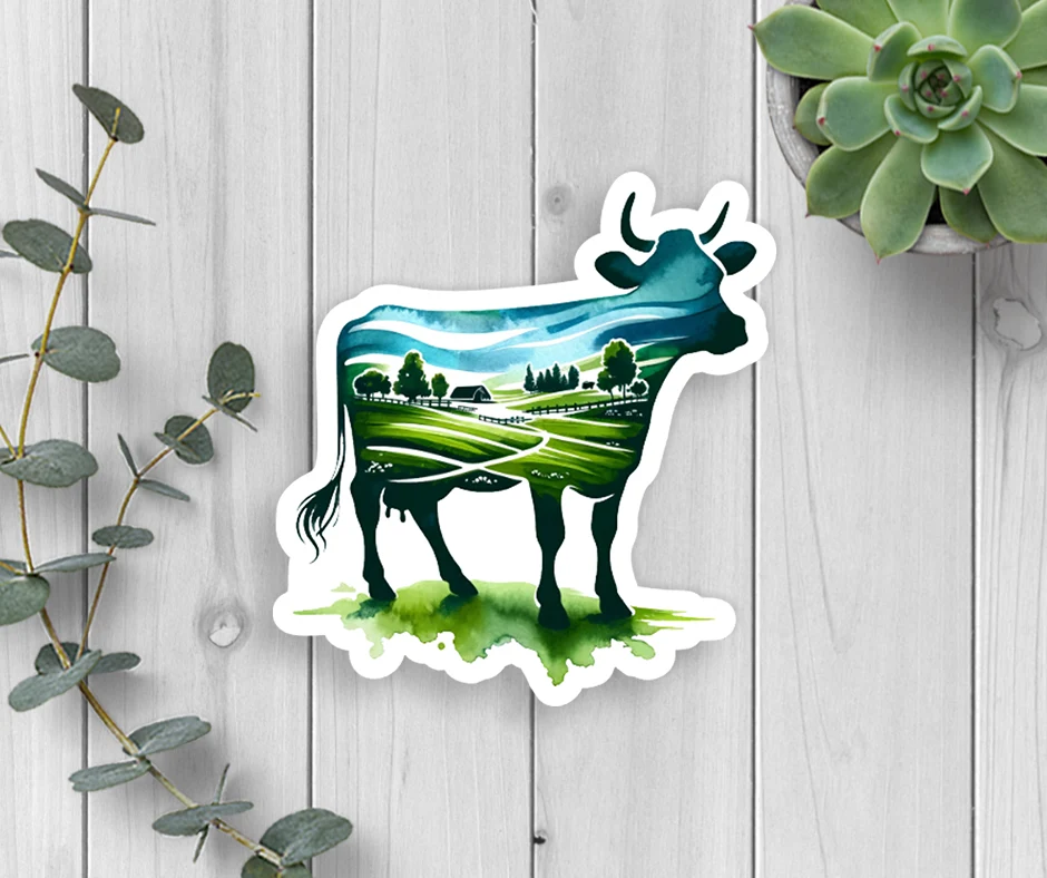 Cow Vinyl Sticker