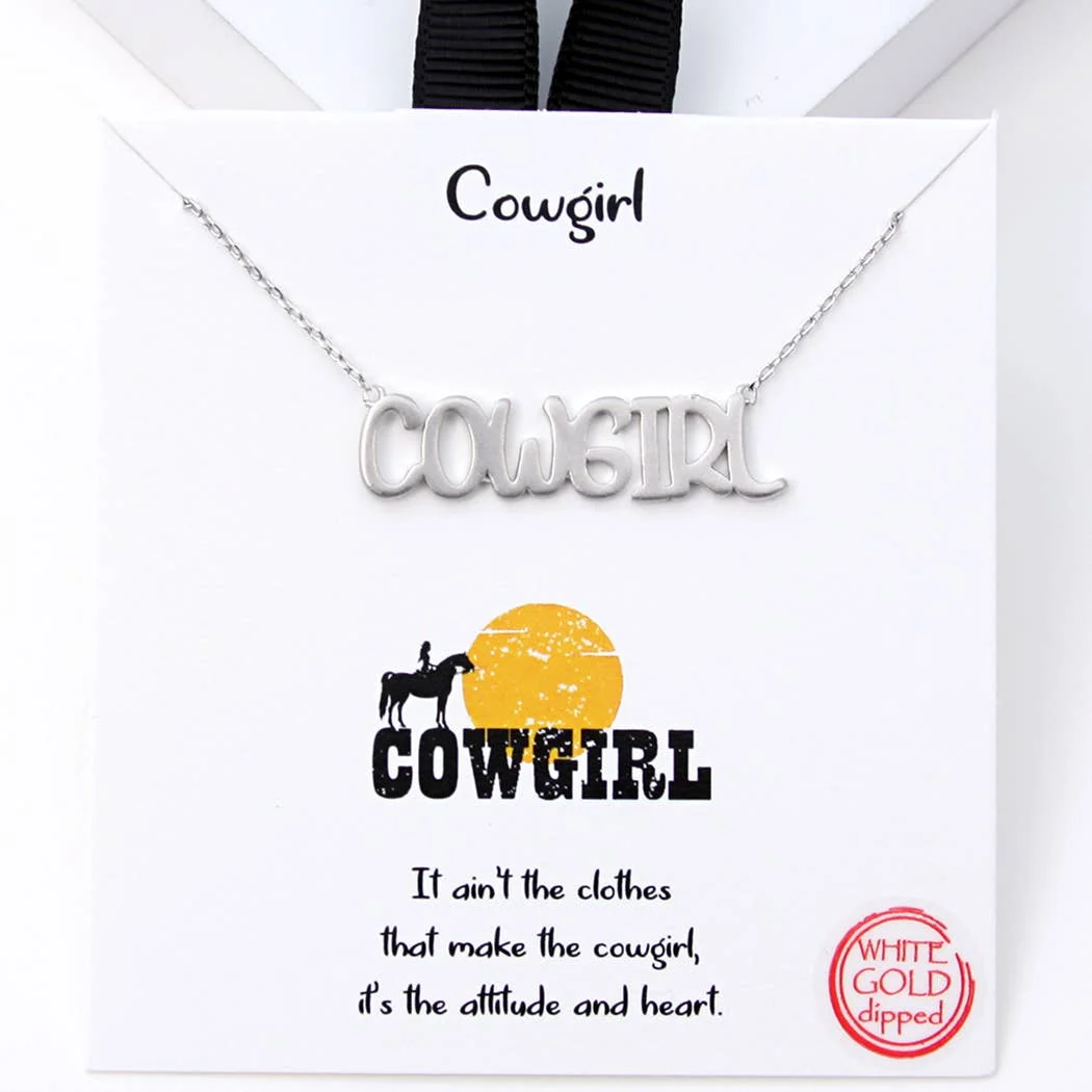 Cowgirl / Word Pendant Necklace - Image 5