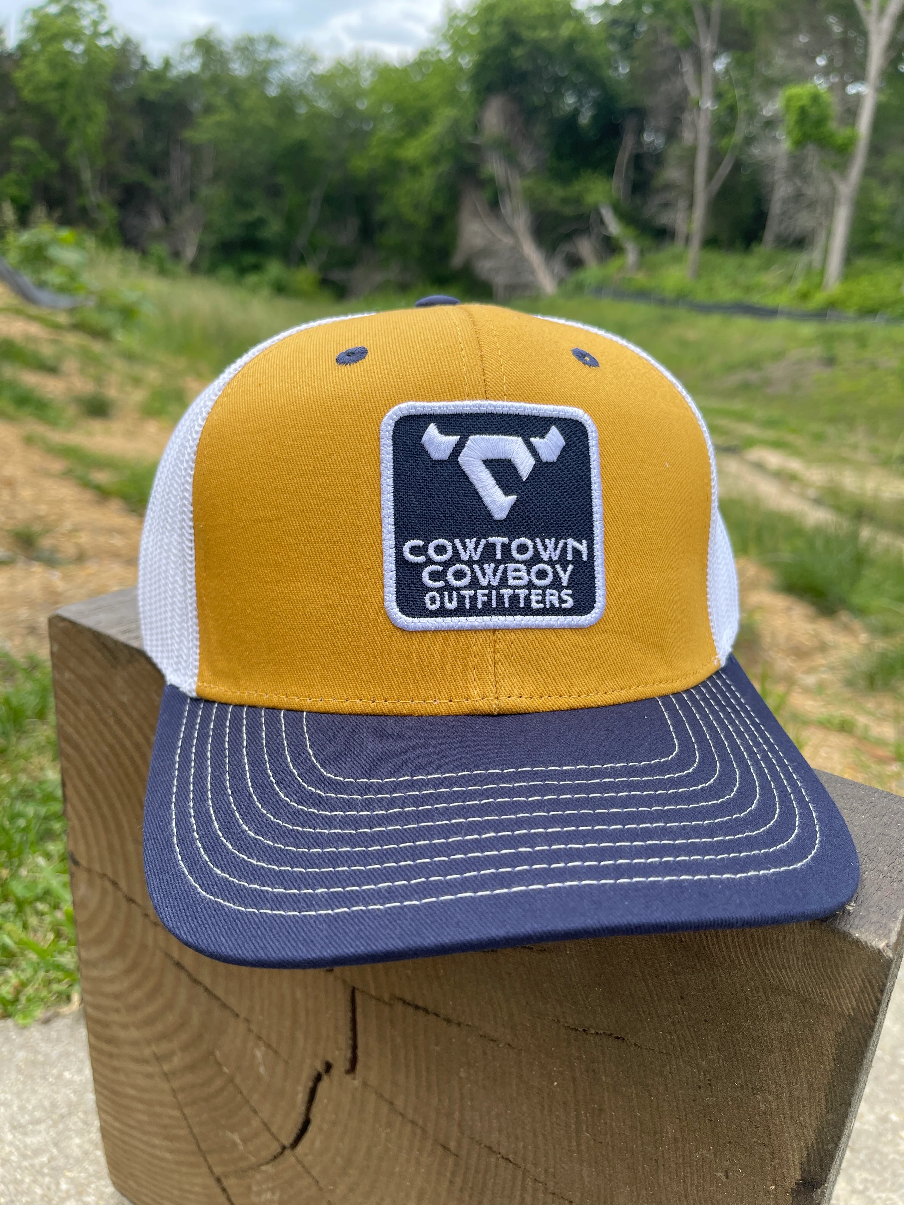 Cowtown Cowboy Outfitters Baseball Cap Mustard / Navy GB452E-P0163 - Image 3
