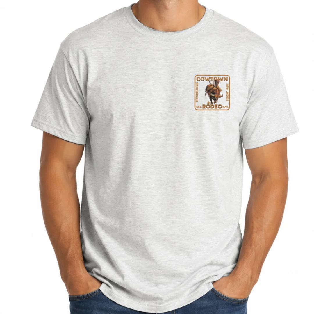 Cowtown Rodeo Vintage Bull Rider Tee In Marble Heather - Image 2