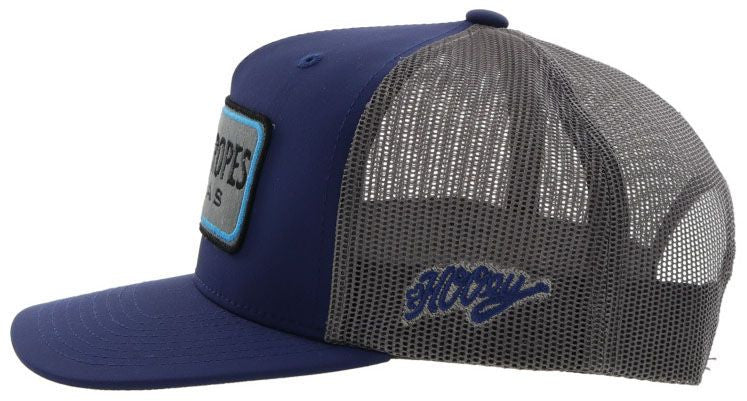 "CR82" Cactus Ropes Hooey Navy/Grey 6-Panel Trucker Cap - OSFA CR082 - Image 3