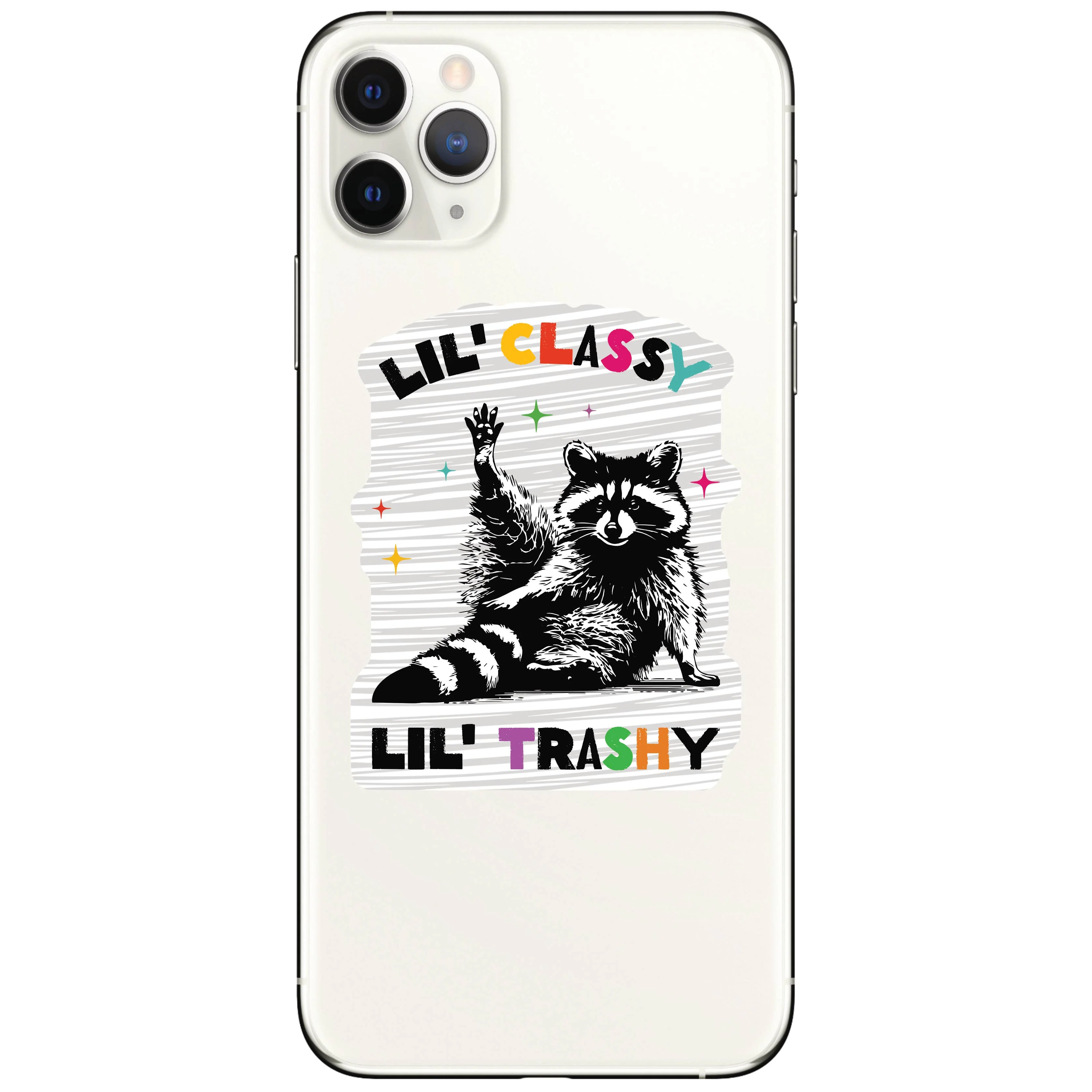 Cute Funny Classy Trashy Raccoon High Quality Vinyl Sticker - Image 5
