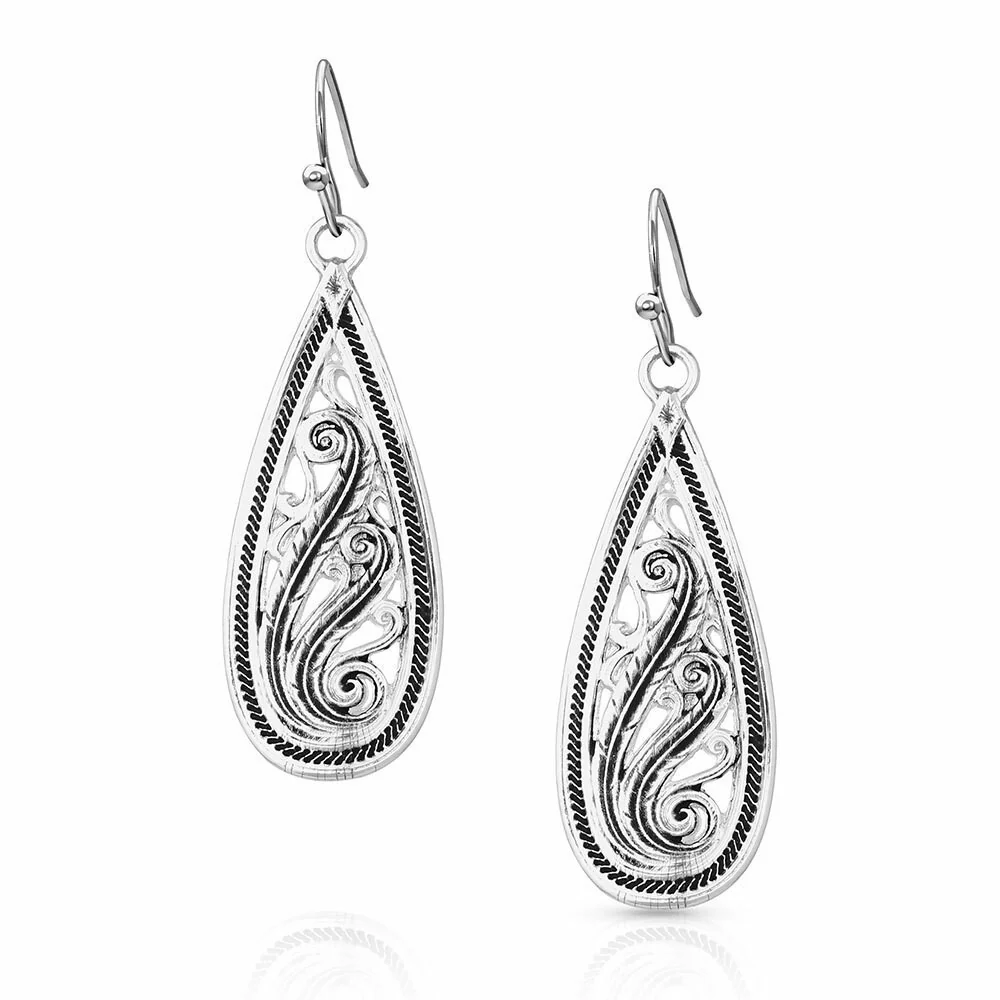 Dancing Teardrop Filigree Earrings By Montana Silversmiths ER4838