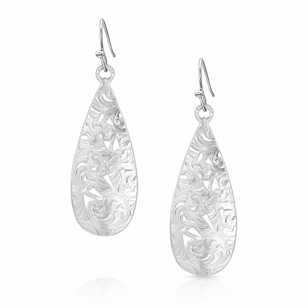 Dancing Teardrop Filigree Earrings By Montana Silversmiths ER4838 - Image 3