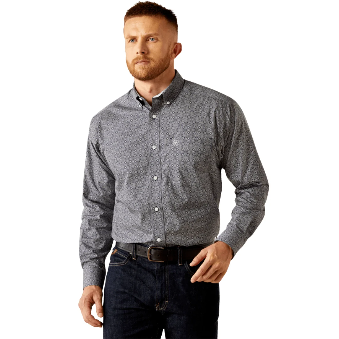 Dark Blue Douglas Long Sleeve Classic Fit Shirt - 10058950