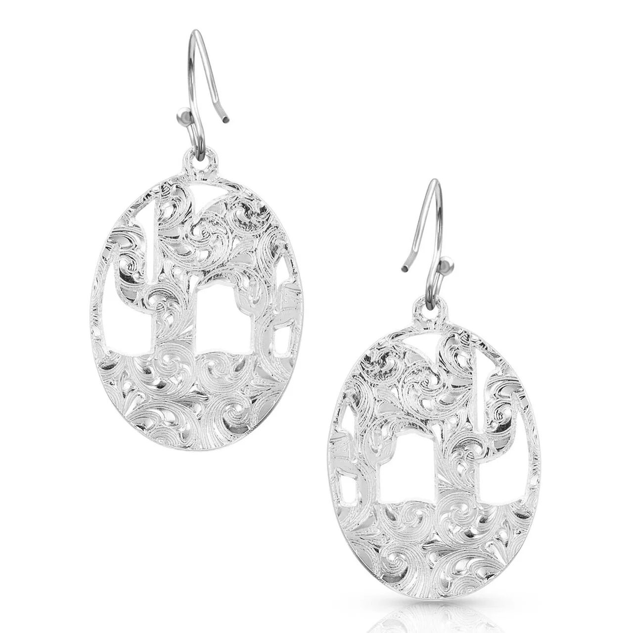 Desert Moon Cactus Earrings by Montana Silversmiths ER4345TRI - Image 2