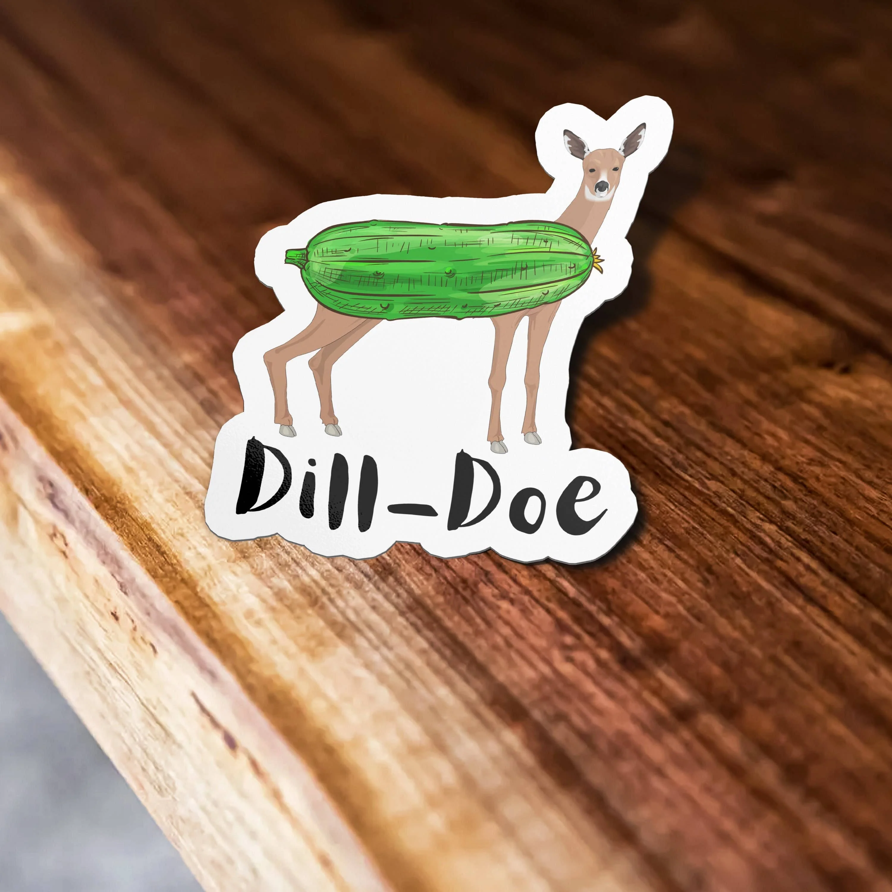 Dill-Doe Sticker, Funny Deer Sticker Meme Sticker, Waterproof Vinyl Sticker for Car, Laptop, Phone - Image 2