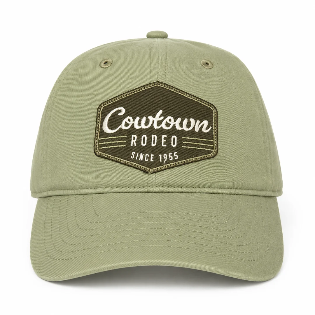 Embroidered Cowtown Rodeo Ball Cap In Avocado