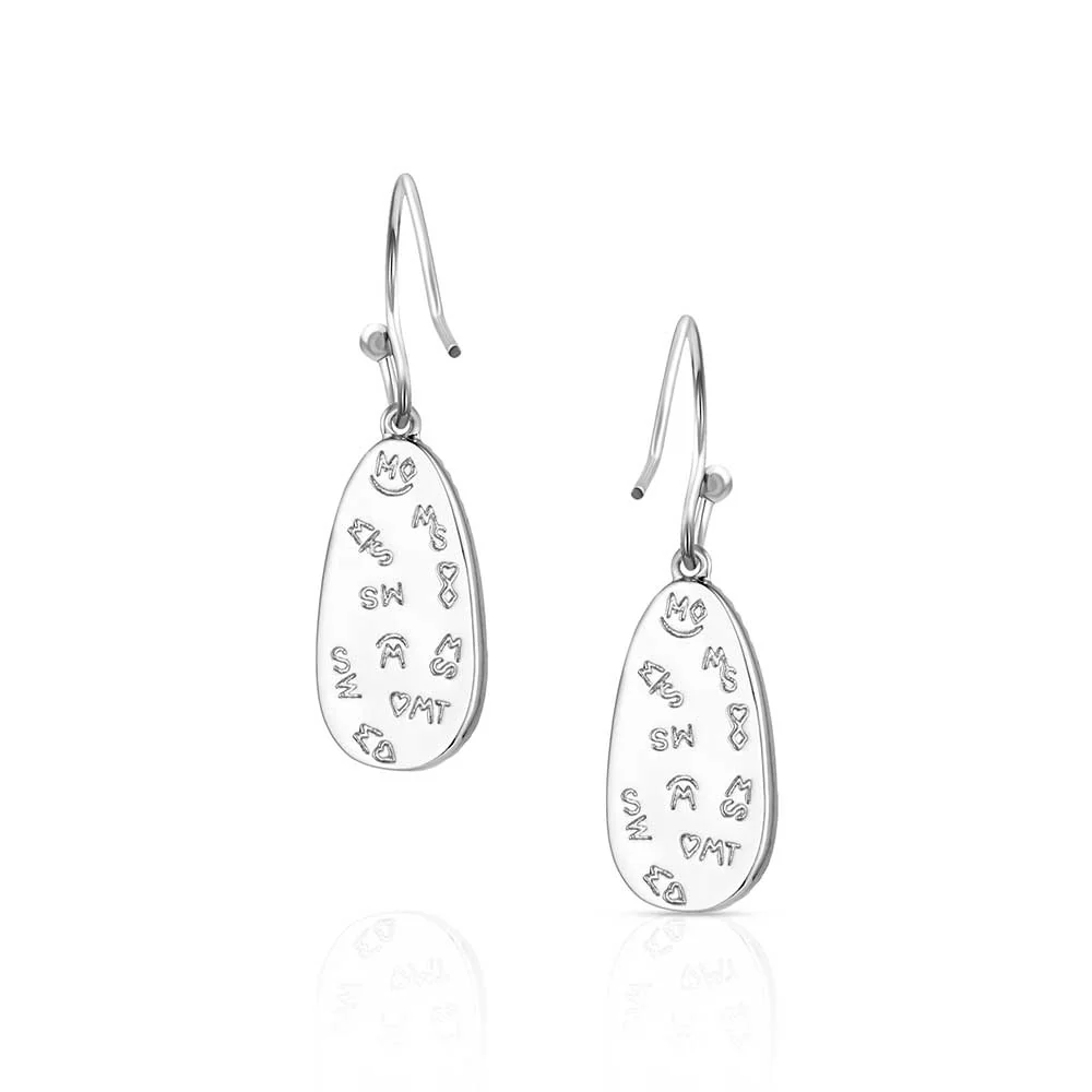 Pointed Path Turquoise Earrings - Image 2