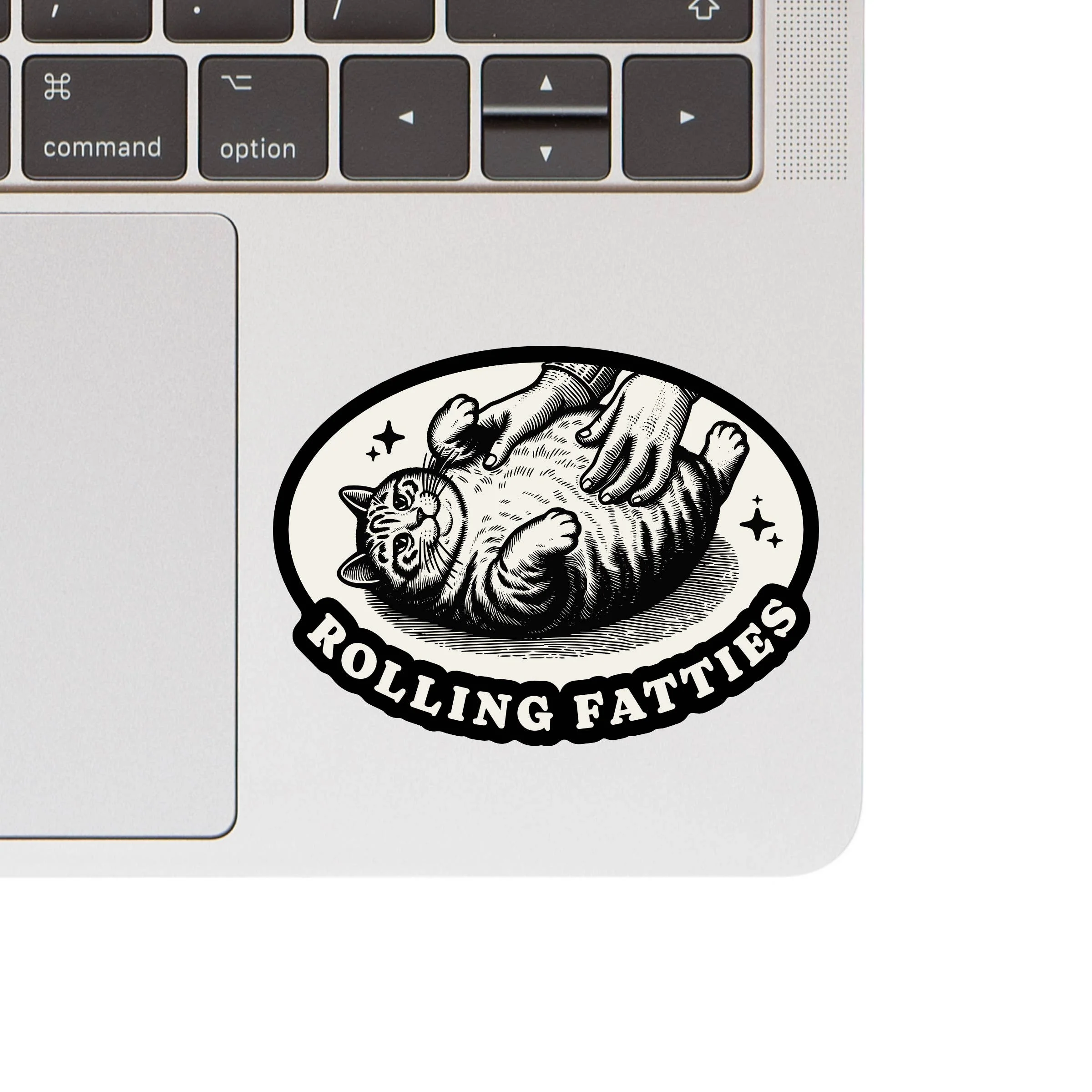 Fat Cat Feline Kitty Funny Humor High Quality Vinyl Sticker - Image 2