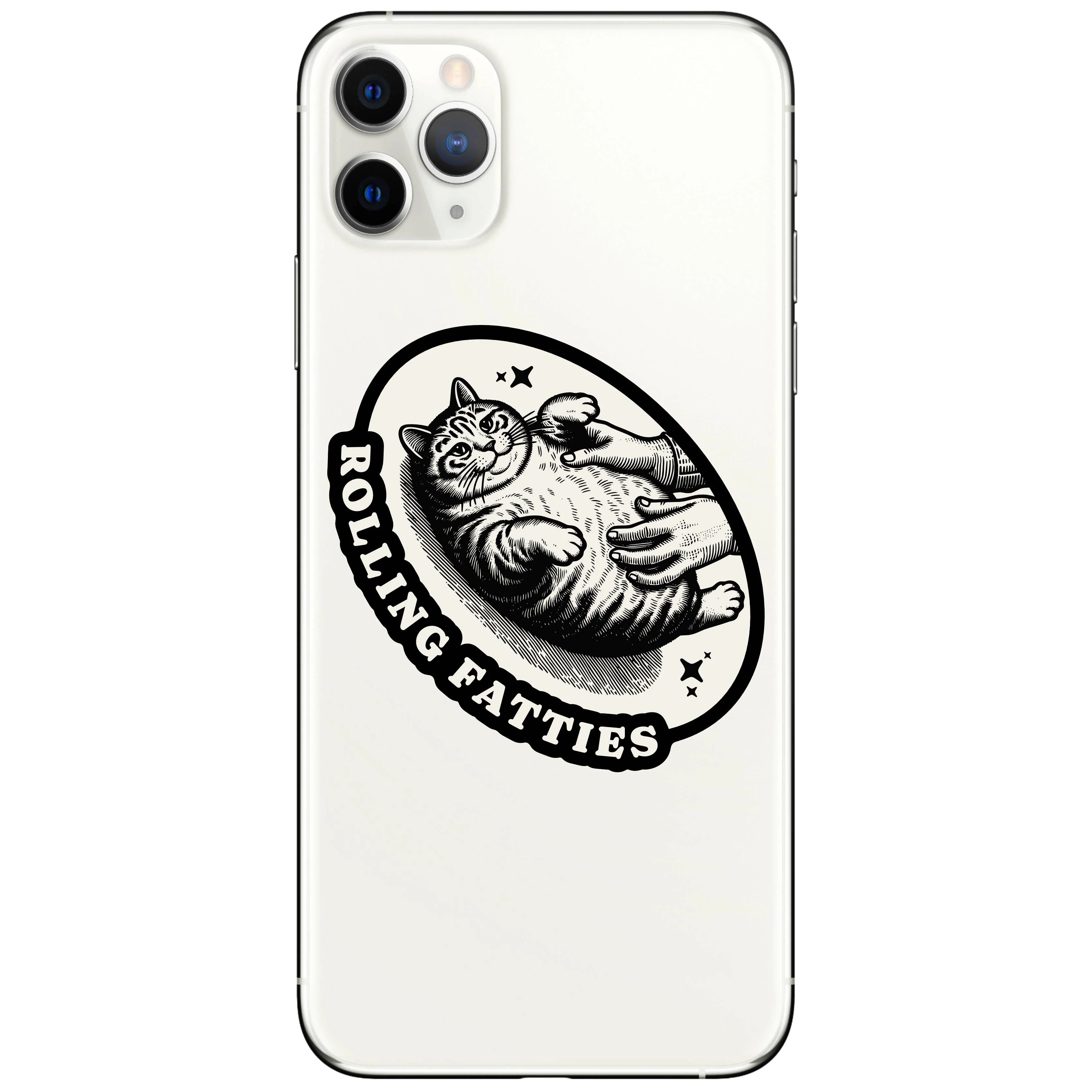 Fat Cat Feline Kitty Funny Humor High Quality Vinyl Sticker - Image 5