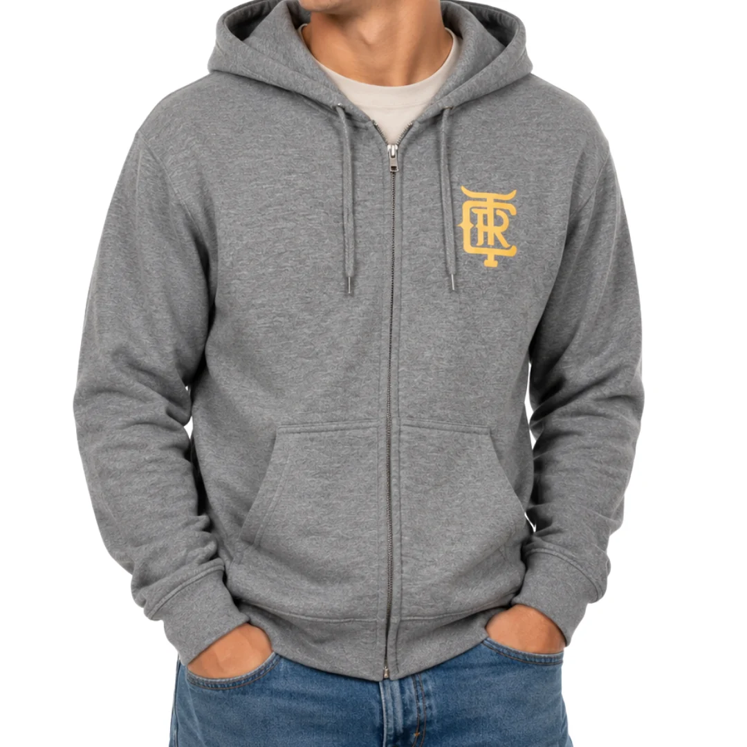 Bull Rider Zip Up Cowtown Rodeo Hoodie In Graphite - Image 2