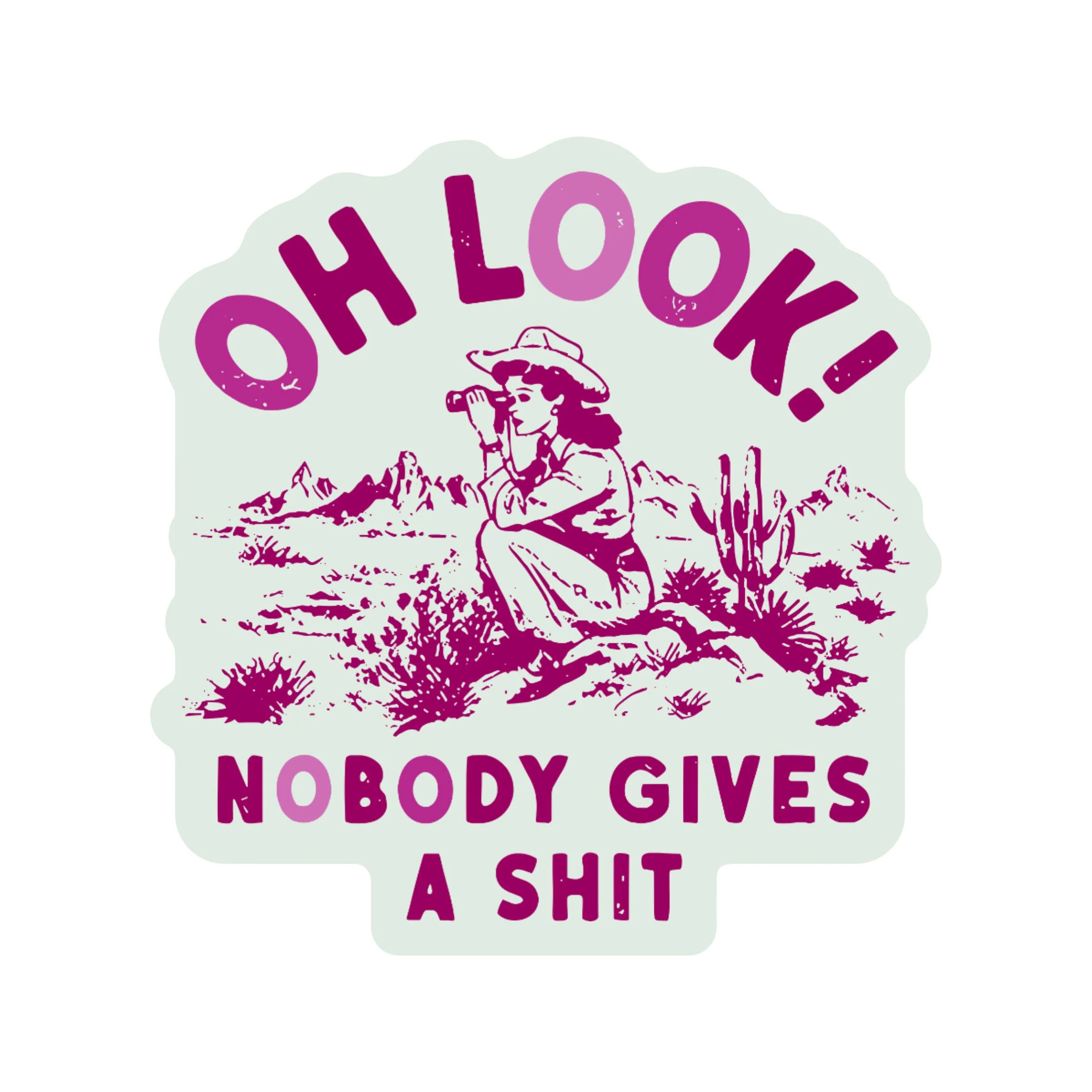 Funny Swear Cowgirl Nature Shit High Quality Vinyl Sticker