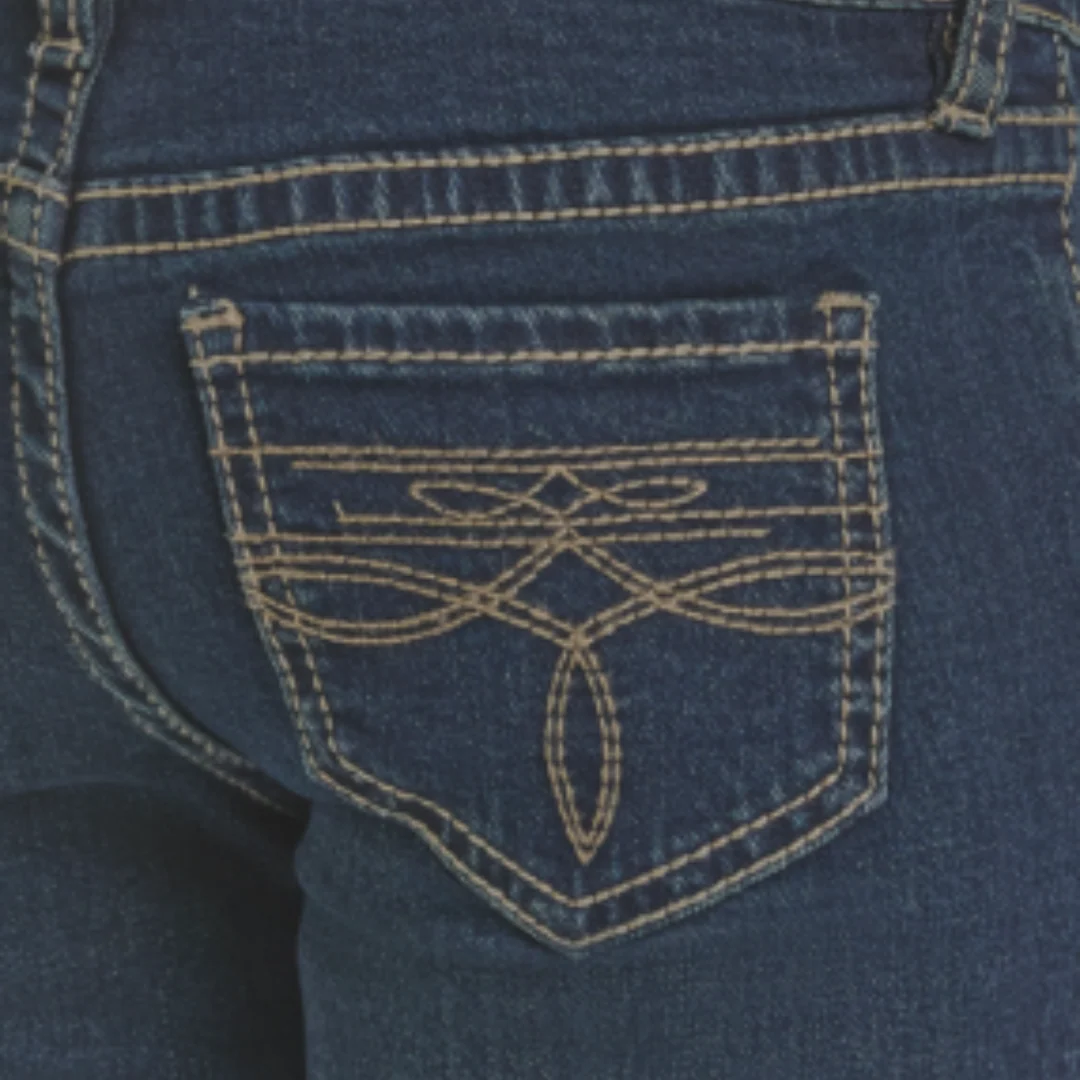 Girls Boot Stitch Embroidered Bootcut Jean BG4MD07396 - Image 3