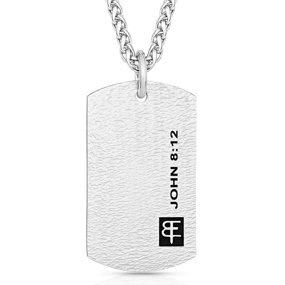 I Am the Light Dog Tag Necklace By Montana Silversmiths WCNC4888