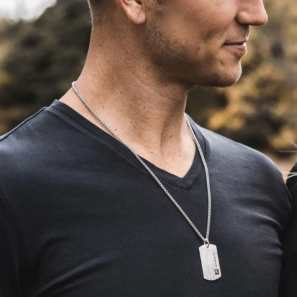 I Am the Light Dog Tag Necklace By Montana Silversmiths WCNC4888 - Image 2