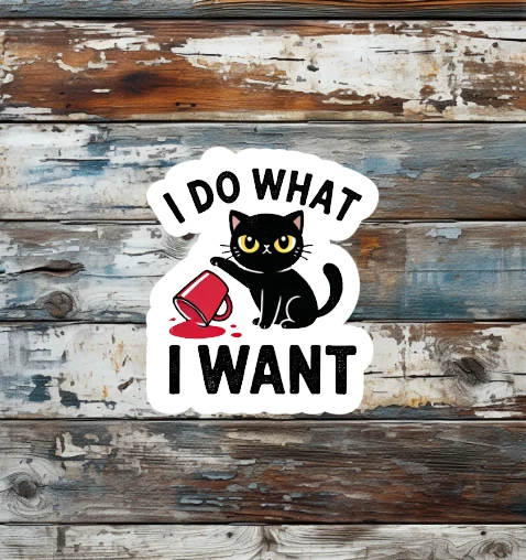 I Do What I Want Grumpy Cat Die Cut Vinyl Sticker