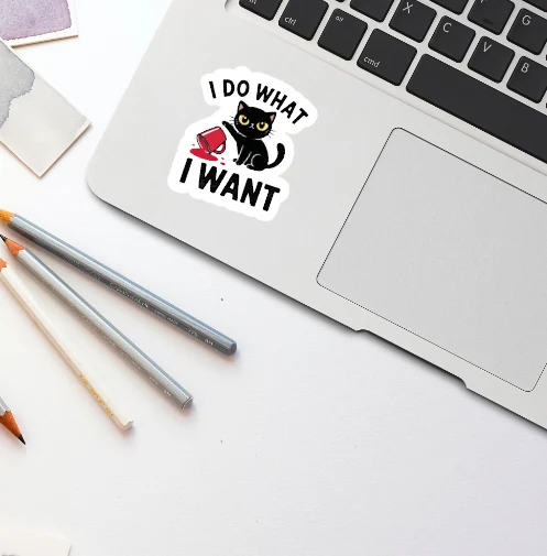 I Do What I Want Grumpy Cat Die Cut Vinyl Sticker - Image 2