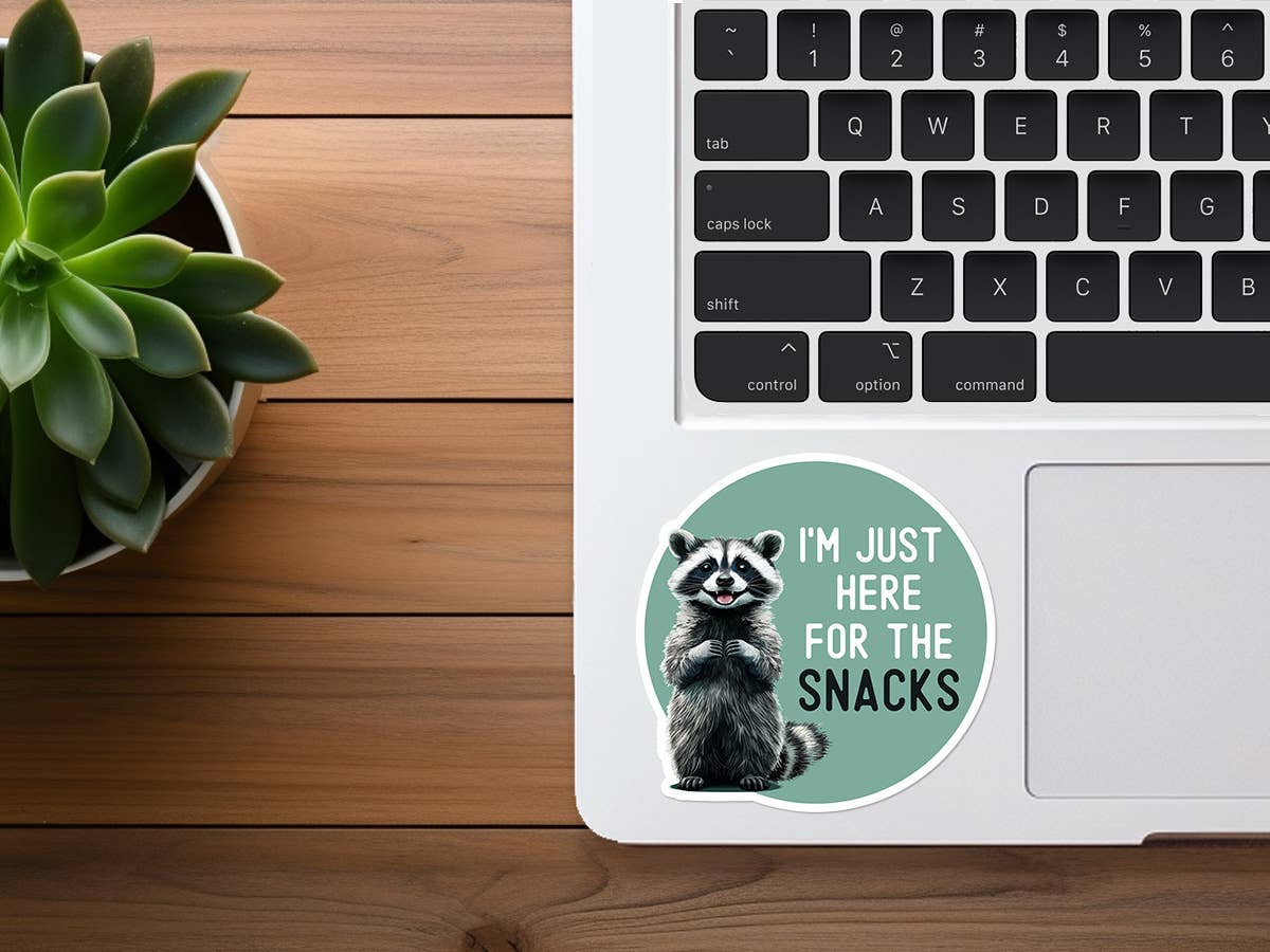 I'm Just Here For the Snacks | Funny Stickers | Animals - Image 2