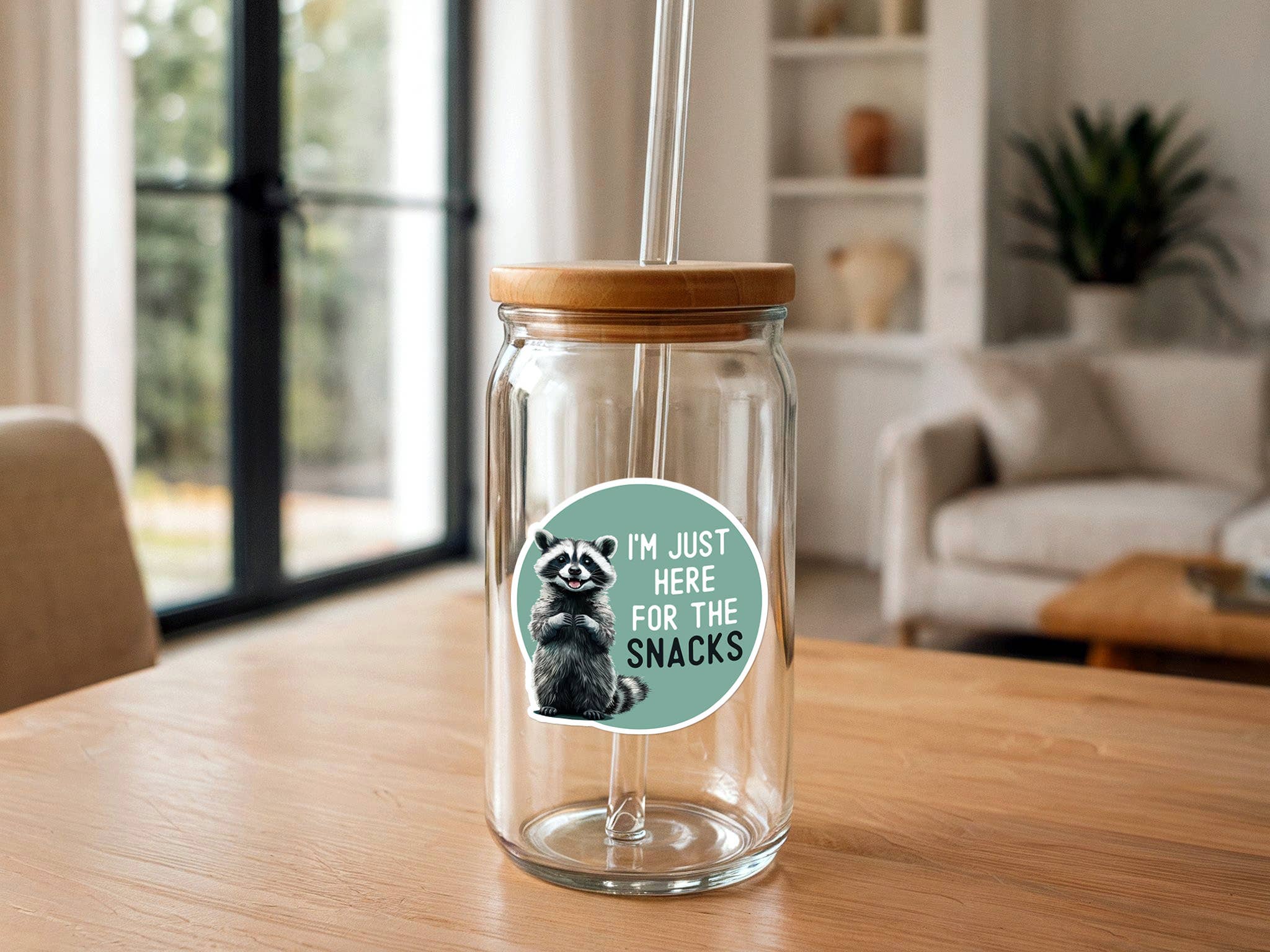 I'm Just Here For the Snacks | Funny Stickers | Animals - Image 3