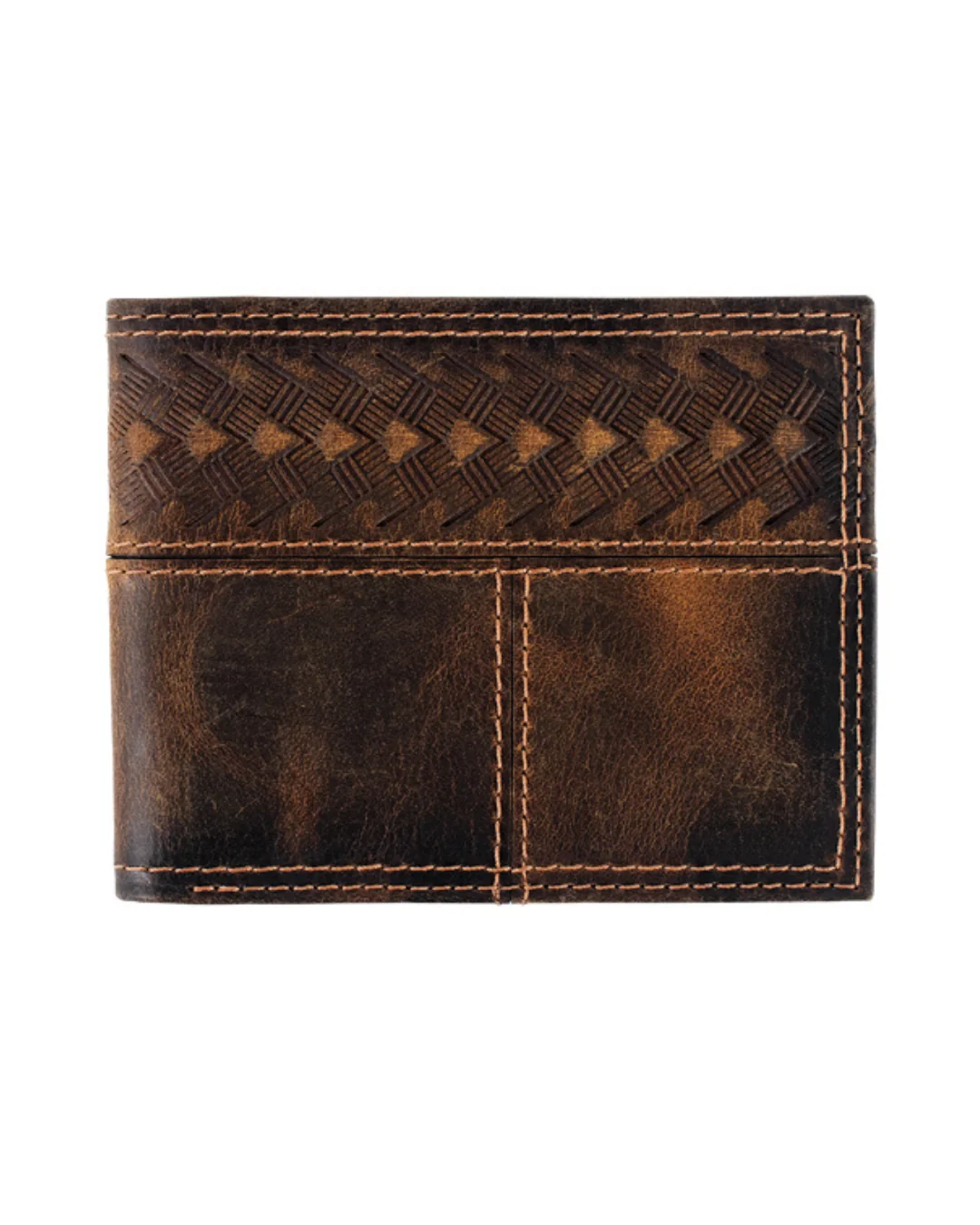 Justin Men's Genuine Leather Bifold Wallet Southwestern Emboss - 2610331385