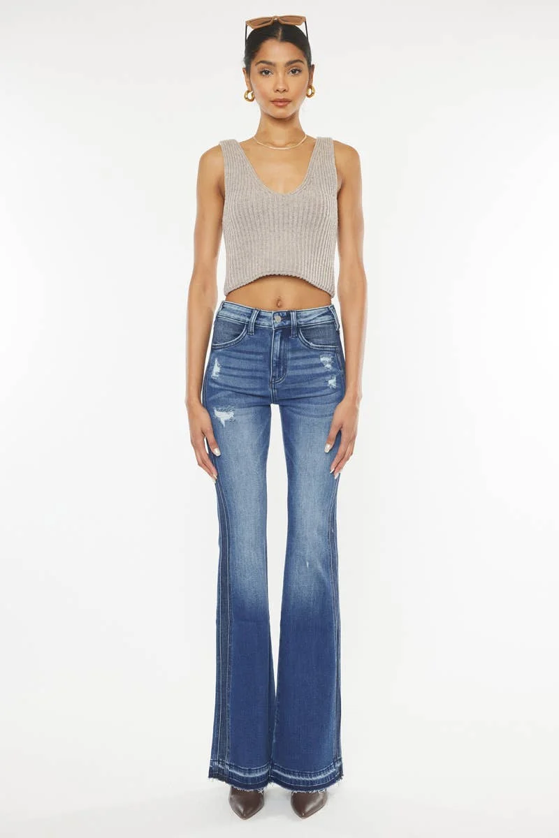 Clemont High Rise Flare Jeans - KC9326D - Image 15