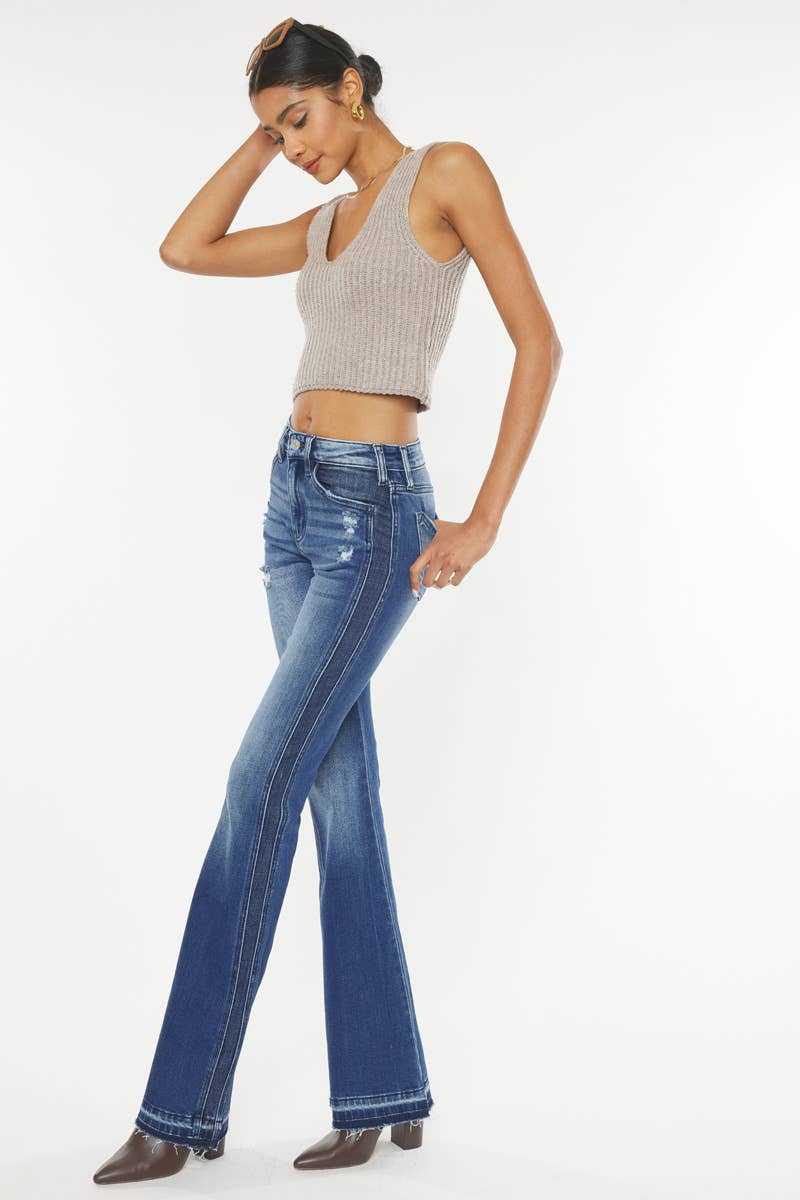 Clemont High Rise Flare Jeans - KC9326D - Image 6