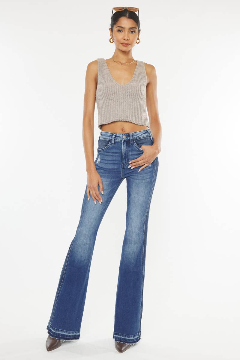 Clemont High Rise Flare Jeans - KC9326D - Image 7