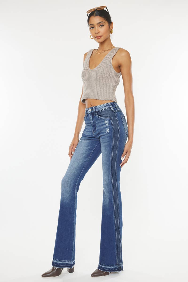 Clemont High Rise Flare Jeans - KC9326D - Image 9