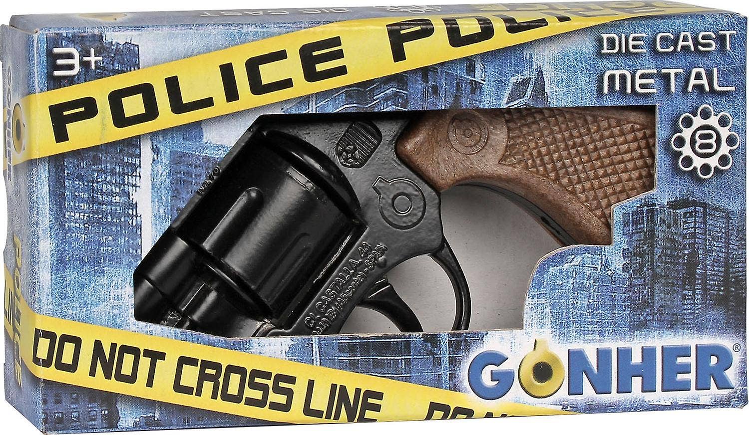 Kids Police Detective 8-Shot Toy Cap Gun - Black - Image 4