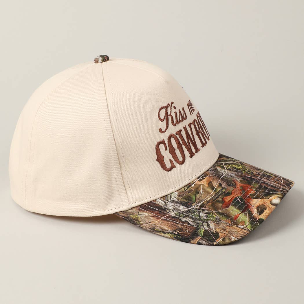 Kiss Me Cowboy Embroidery Two-Tone Cap - Image 5