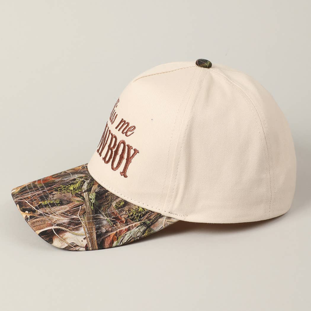 Kiss Me Cowboy Embroidery Two-Tone Cap - Image 6