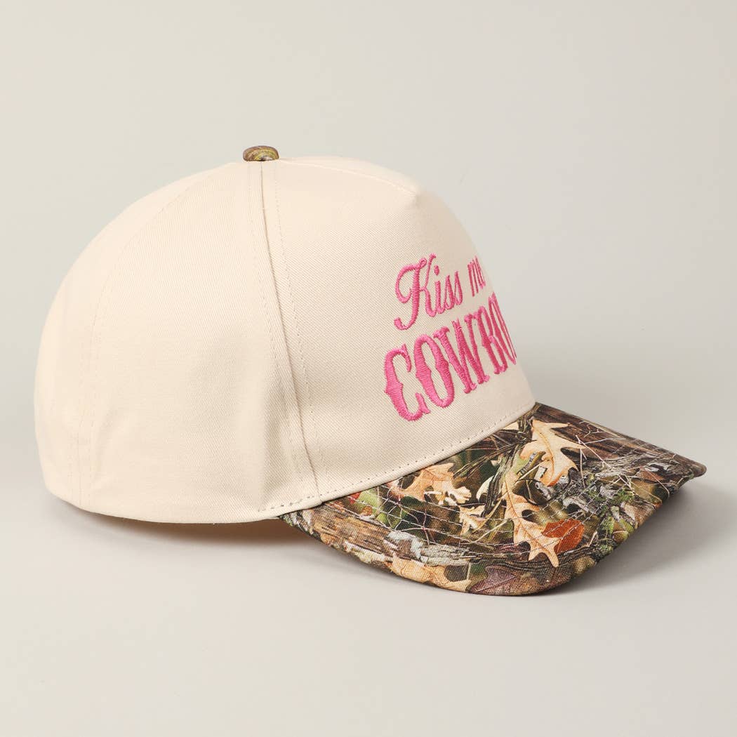 Kiss Me Cowboy Embroidery Two-Tone Cap - Image 9