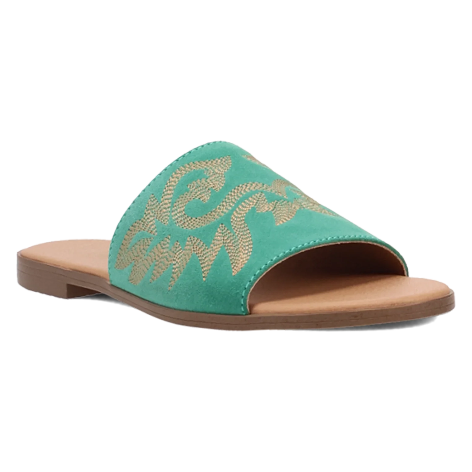 Suede Lasso Green Sandal - DI2235-GN