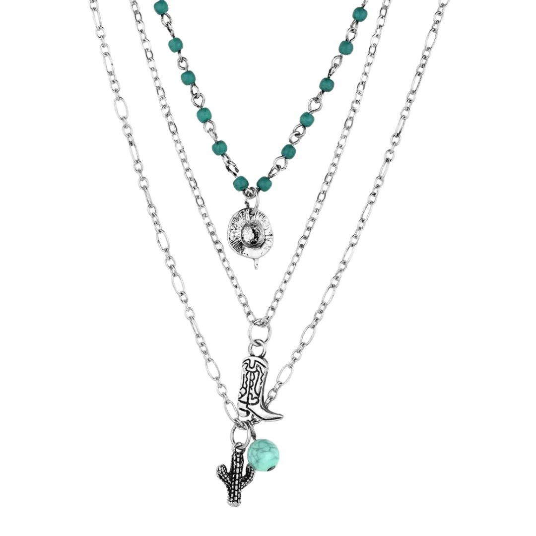 Layers of the West Necklace ANC6250 By Montana Silversmith