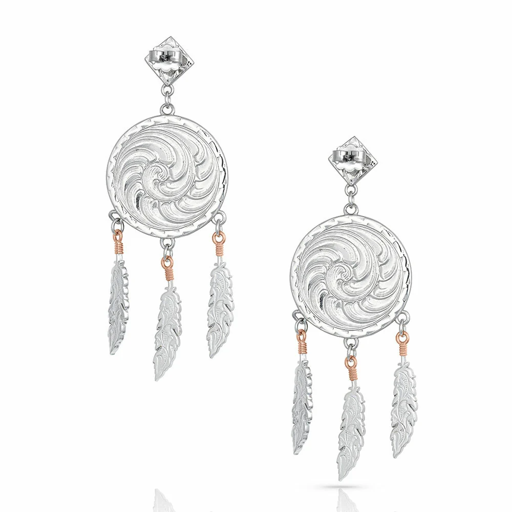 Legends Dreams Dreamcatcher Earrings by Montana Silversmiths ER4821 - Image 2