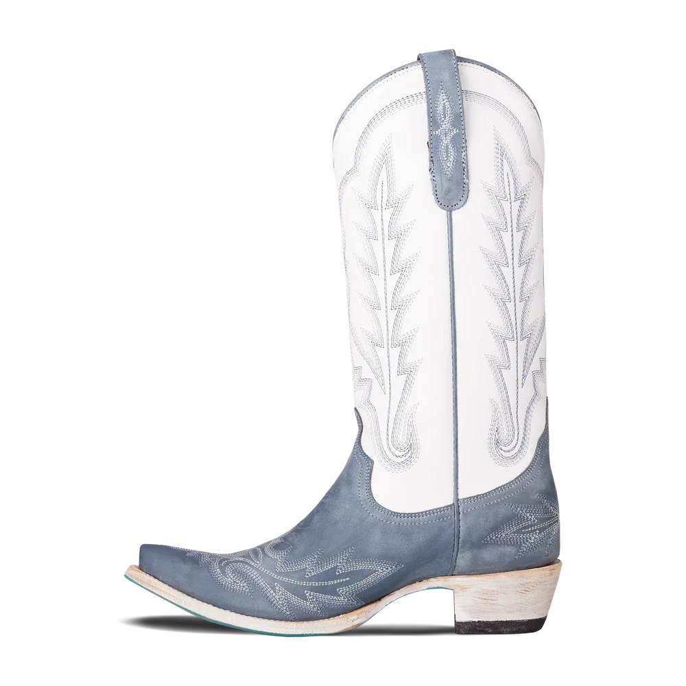 Lexington Boot - Washed Denim/Matte White - Image 3