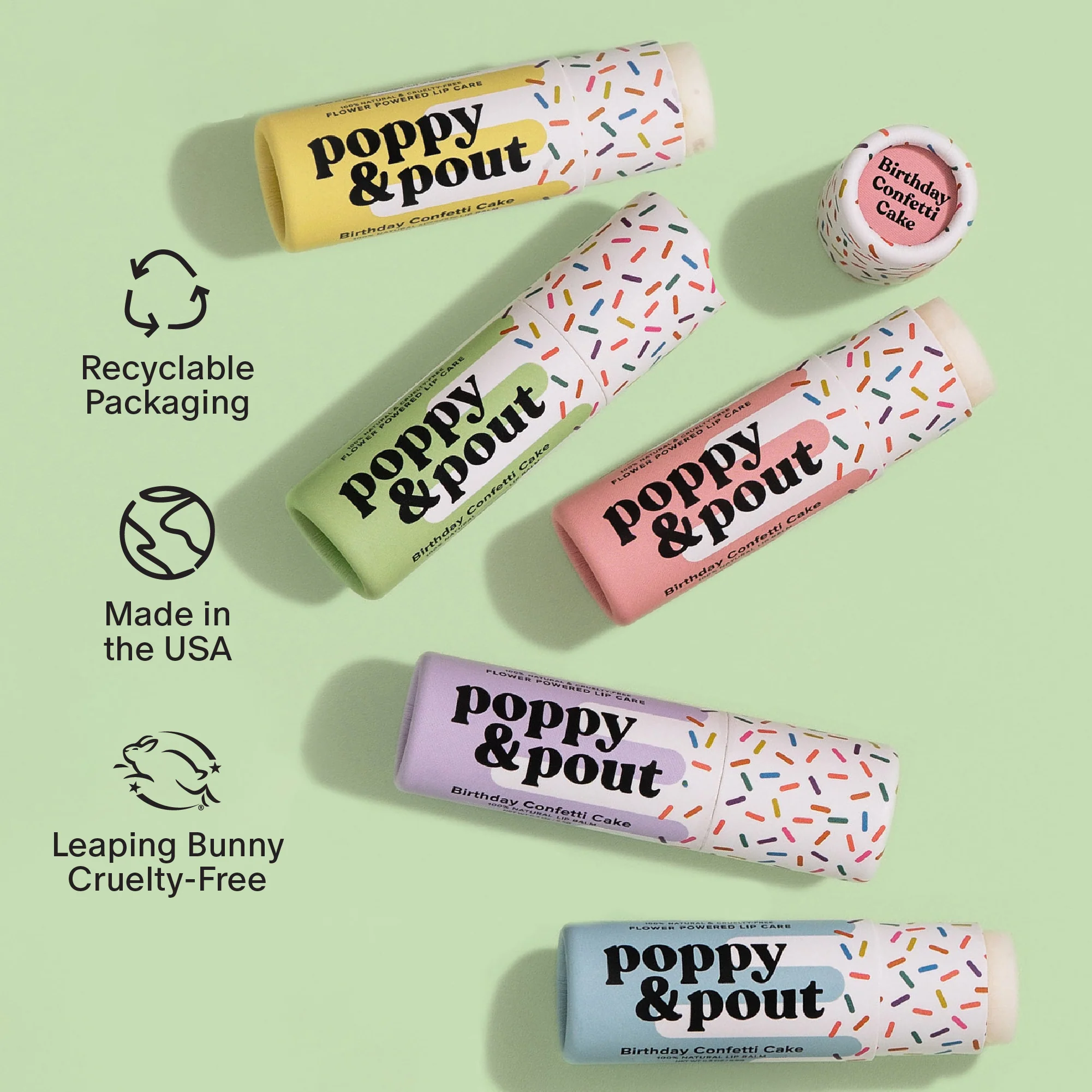 Lip Balm, Birthday Confetti Cake, Purple - Image 6